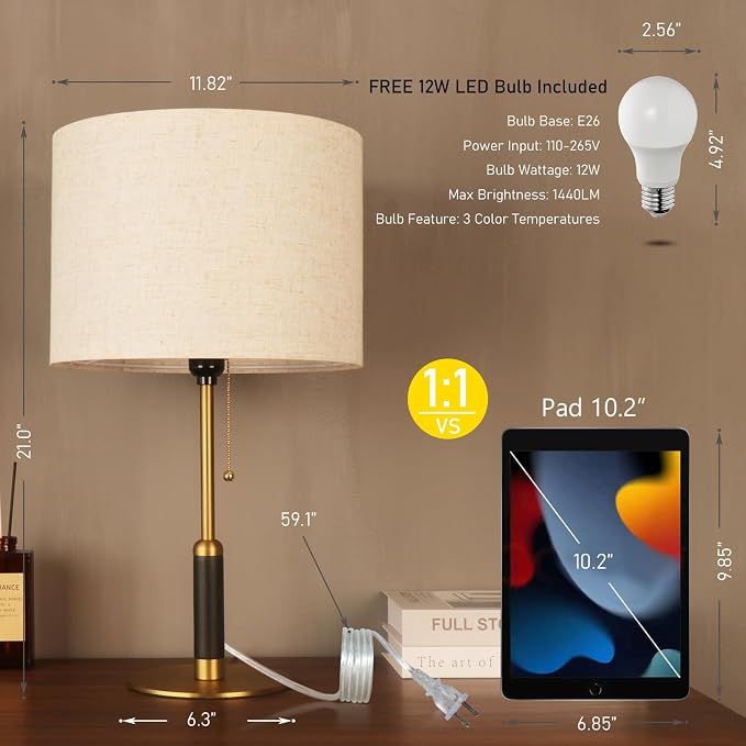 21" Mid Century Modern Table Lamp - Image 2