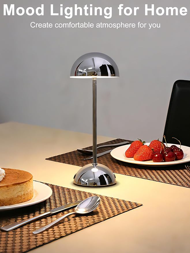Cordless Table Lamp, Rechargeable Desk Lamp LED Night Light, Touch 3 Color - Image 6