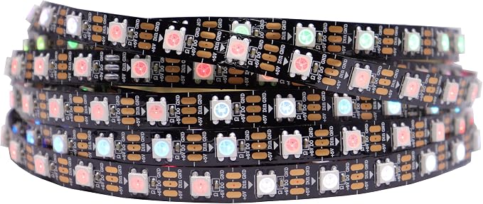 WS2812B IC RGB 5050SMD ECO Individual Addressable LED Strip Light, 16.4FT by LOAMLIN