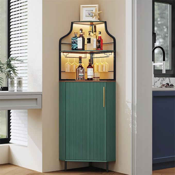 ARTPOWER Corner Bar Cabinet by PowerofArtBetterforLife