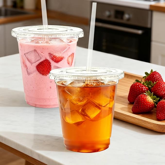 Lamosi 100 Pack 12 oz Clear Plastic Cups - Image 3