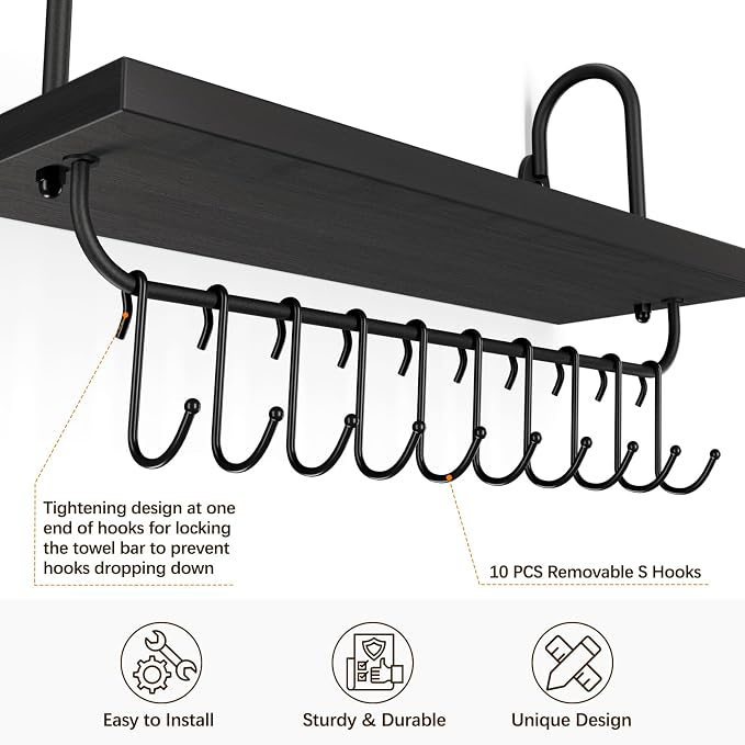 Olakee Floating Wall Shelves for Kitchen Bathroom Coffee Nook - Image 5