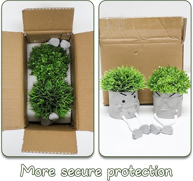 MAKHOT 2 Pack Cute Artificial Succulent Plants - Image 7