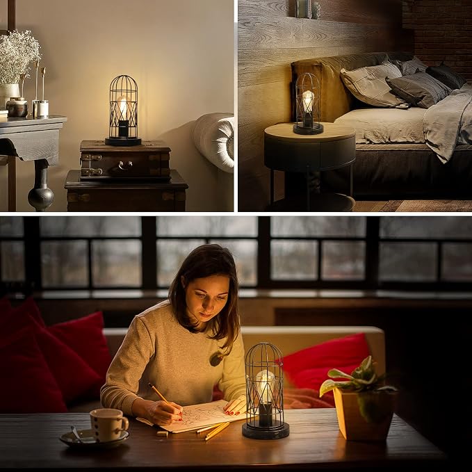 Industrial Table Lamp, Small Touch Lamp - Image 6