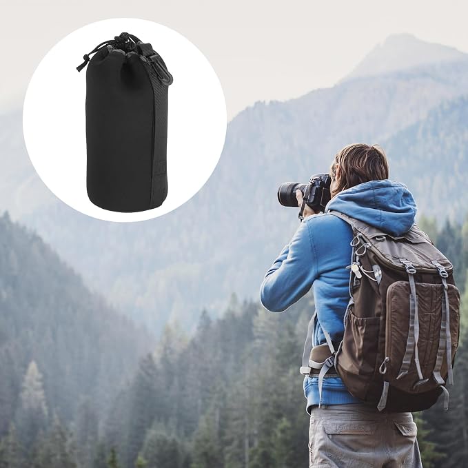 PATIKIL Camera Lens Bag, 3.5" IDx9.8 H Drawstring Lens Pouch - Image 7