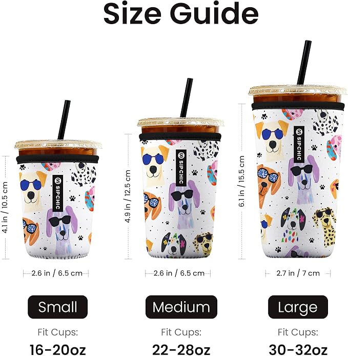 Iced Coffee Sleeve – Neoprene Reusable Cup Sleeves - Image 4