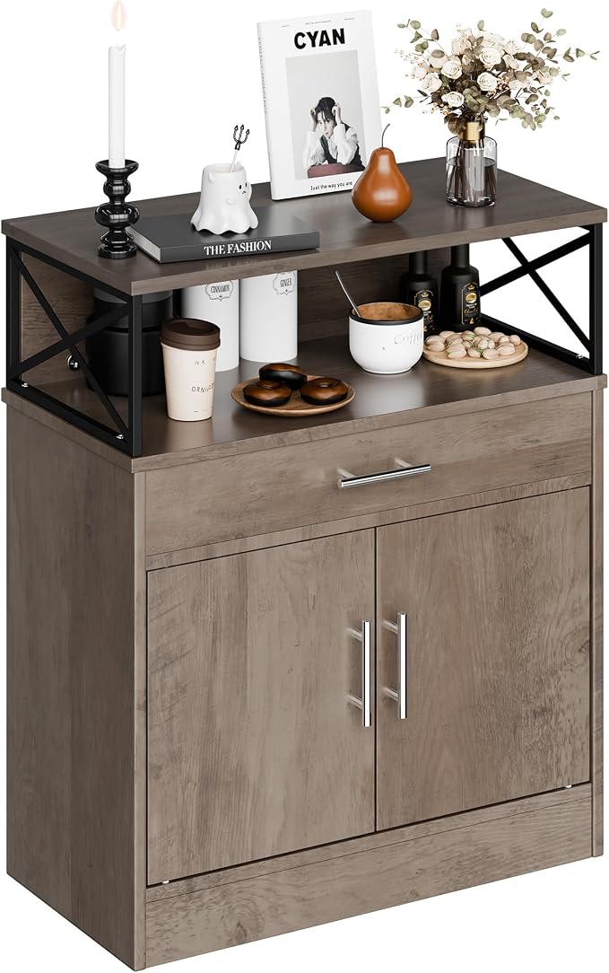 SUNLEI Kitchen Buffet Sideboard Cabinet, Storage Cabinets by SUNLEI