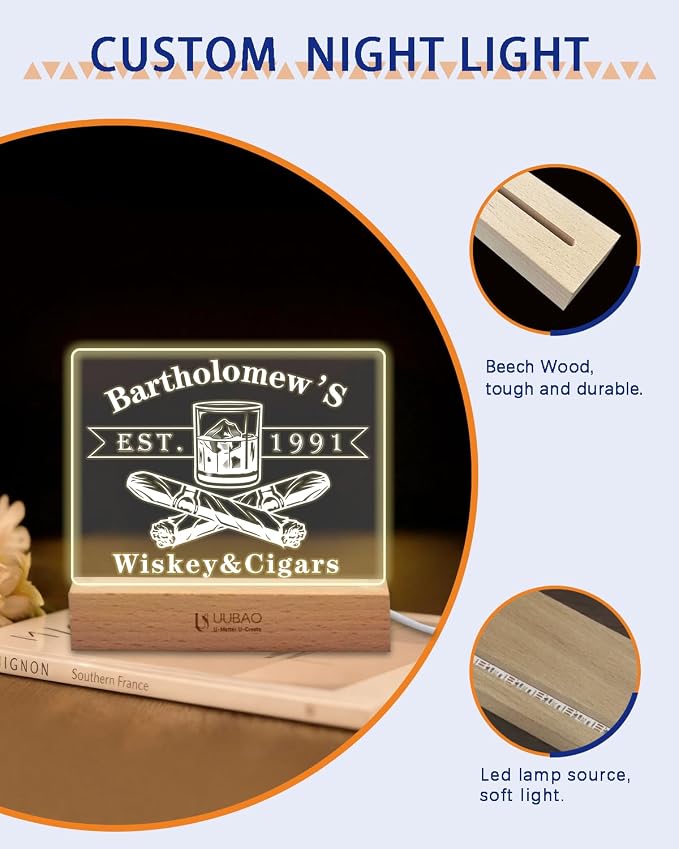 Personalized Cigars Smoking Room Signs - Image 6