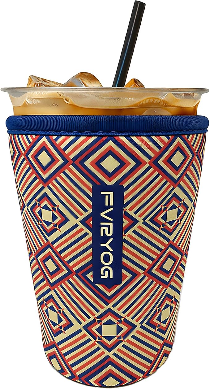 Reusable Insulated Neoprene Iced Coffee Sleeves by Fvryog