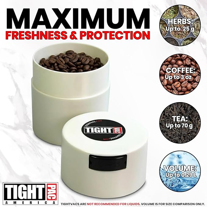 Tightvac - Premium Airtight Herb Storage Container - Holds ½ oz to 3 ounces - - Image 8
