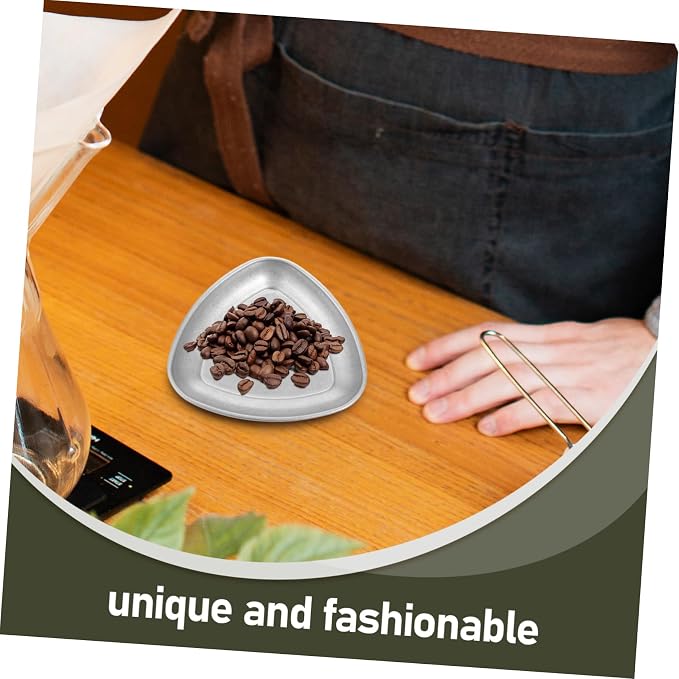 Vintage Coffee Bean Serving Tray Stainless Steel Weighing Dish - Image 8
