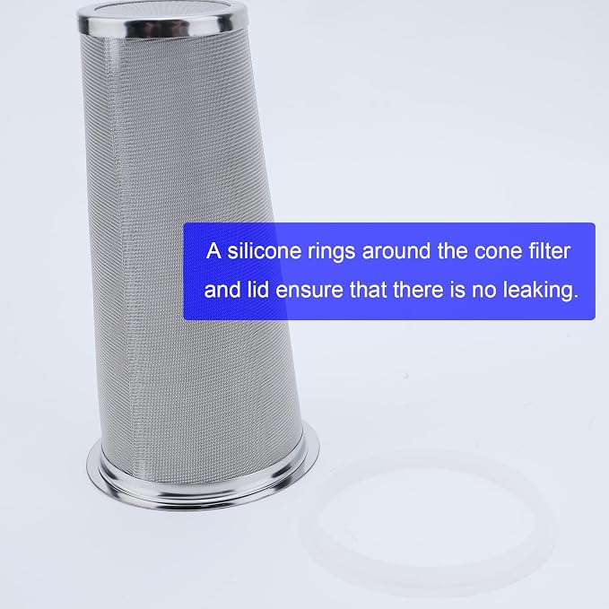 Fermus Cold Brew Coffee Filter for 32oz / 1Quart Wide Mouth Mason Jar Infuser - Image 7