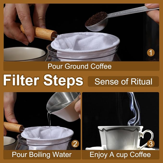 Coffee Strainer, Flannel Coffee Filter Strainers - Image 5