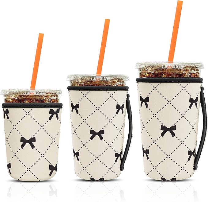 3 Pack Reusable Iced Coffee Protective Sleeves Cup Insulator Neoprene Coffee by DesingWish
