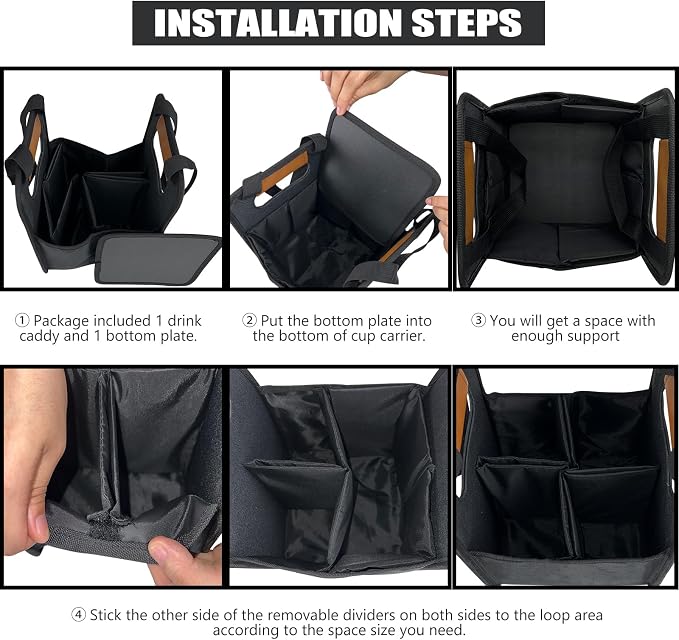 Upgraded Portable 4 Cup Drink Carrier - Image 6
