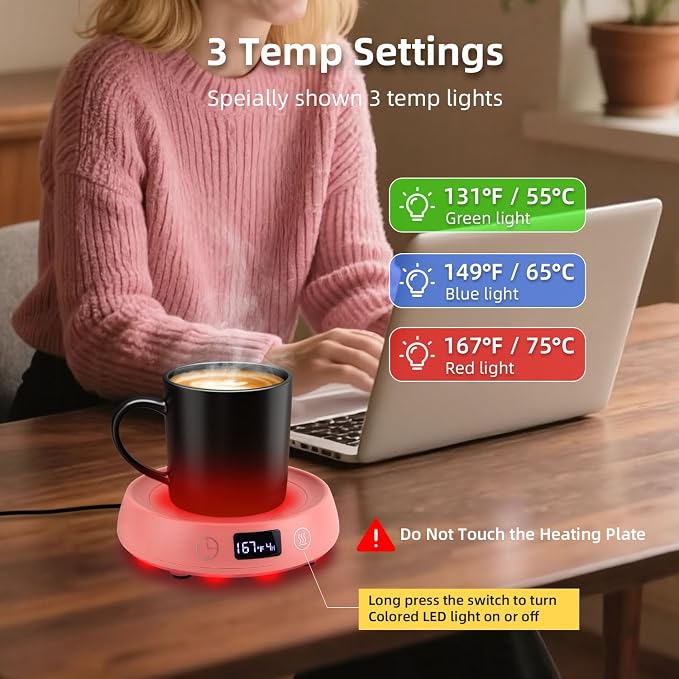 Mug Warmer for Desk with Auto Shut Off, Electric Coffee Cup Candle Wax Melter - Image 4