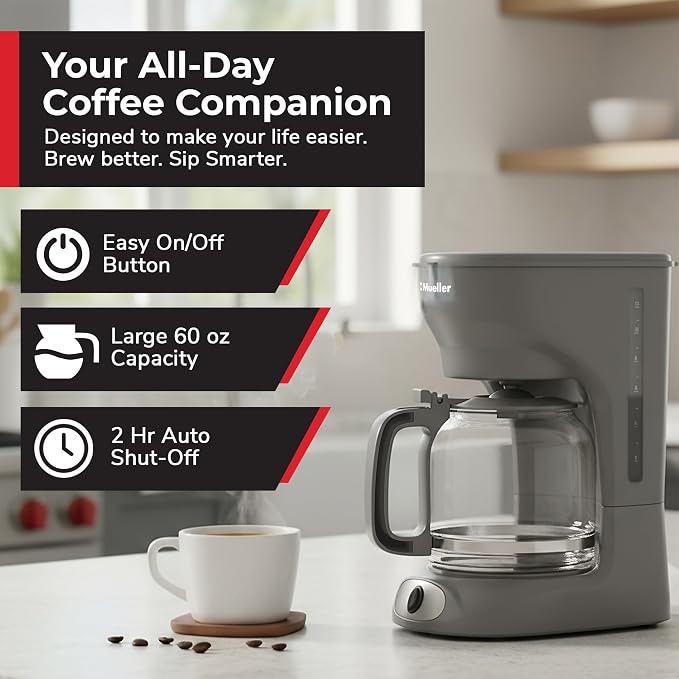 MUELLER HOME 12-Cup Drip Coffee Maker Perfect - Image 2