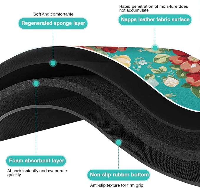 Coffee Bar Mat Accessories for Countertop Absorbent Hide Stain Rubber Backed - Image 6