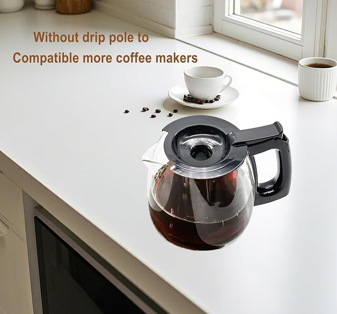 12-Cup Glass Coffee Pot Replacement, Universal and Adjustable, Compatible - Image 6