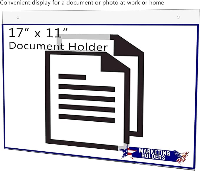 5 Pack Wall Sign Holder 17" x 11" Horizontal - Image 2