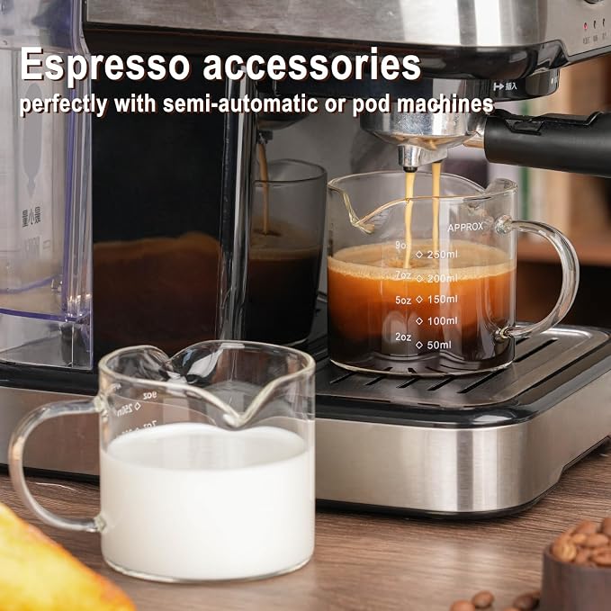 1 Pack 250ML/8.5OZ Measuring Cup Espresso Shot Glasses Double Spouts Large - Image 2