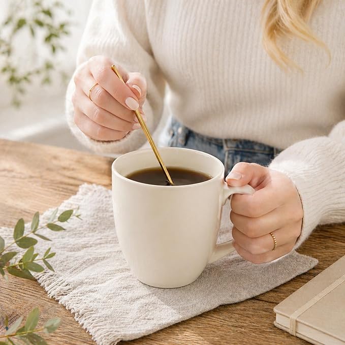 AmorArc 16oz Coffee Mugs Set of 6, Large Ceramic Coffee Mugs - Image 4