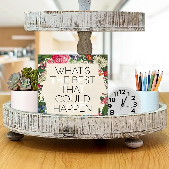 Inspirational Desk Decor Daily Reminder Positive What's the Best That Could - Image 7
