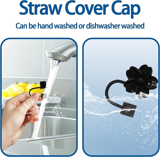 6Pcs Straw Covers Cap Compatible - Image 2