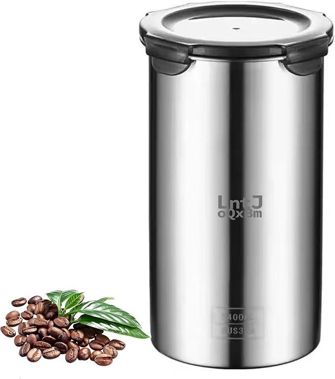 Stainless Steel Vacuum Seal Coffee Canister by welcome