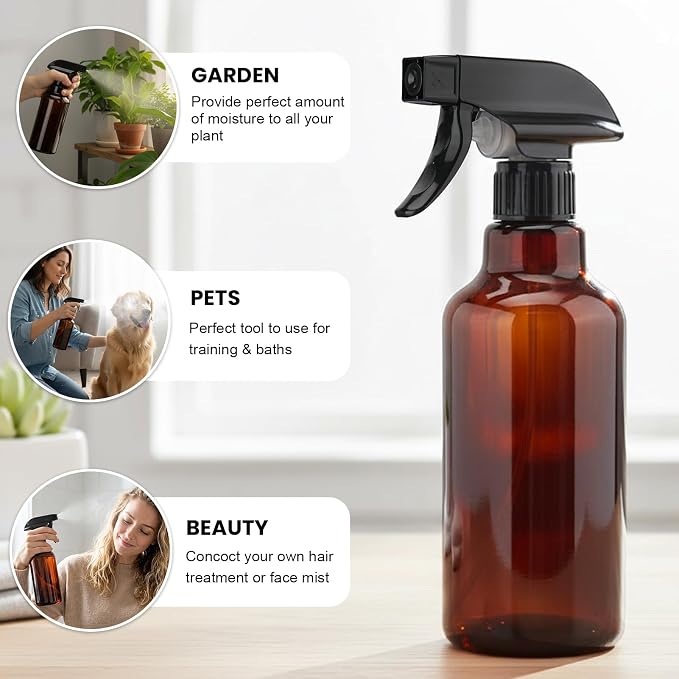 Glass Spray Bottles 16.9oz Empty Spray Bottle Mist/Stream Spraying Small - Image 6