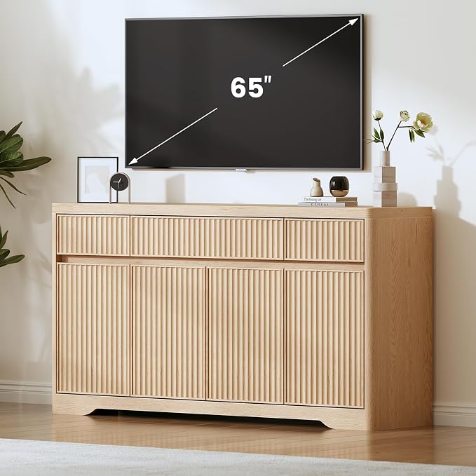 57'' Fluted Buffet Cabinet - Image 8