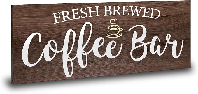 Rustic Coffee Bar Sign Wall Decor by Unknown