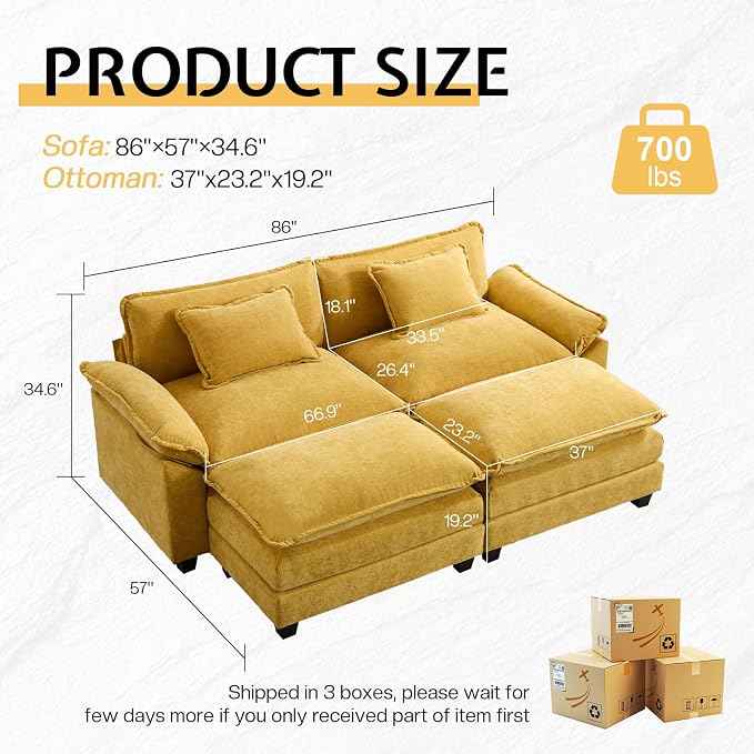 Modular Sectional Sofa, Cloud Couch - Image 2