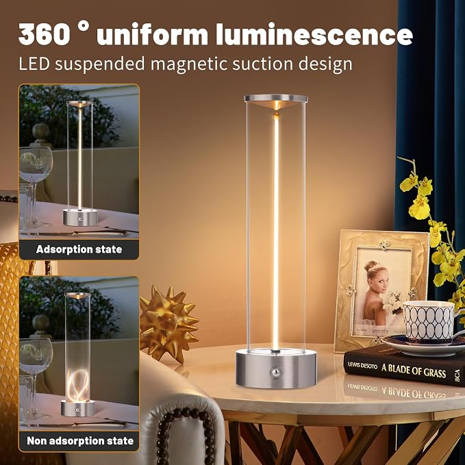 Cordless Portable LED Table Lamp， Rechargeable Battery Operated Desk Lamp - Image 3