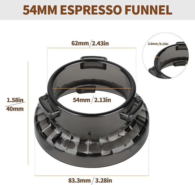 54mm Dosing Funnel, Espresso Dosing Funnel Compatible - Image 2