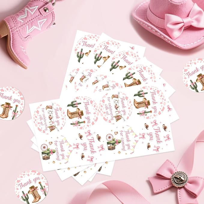 Serencatcher Cowgirl Bow Birthday Party Decorations - Image 5