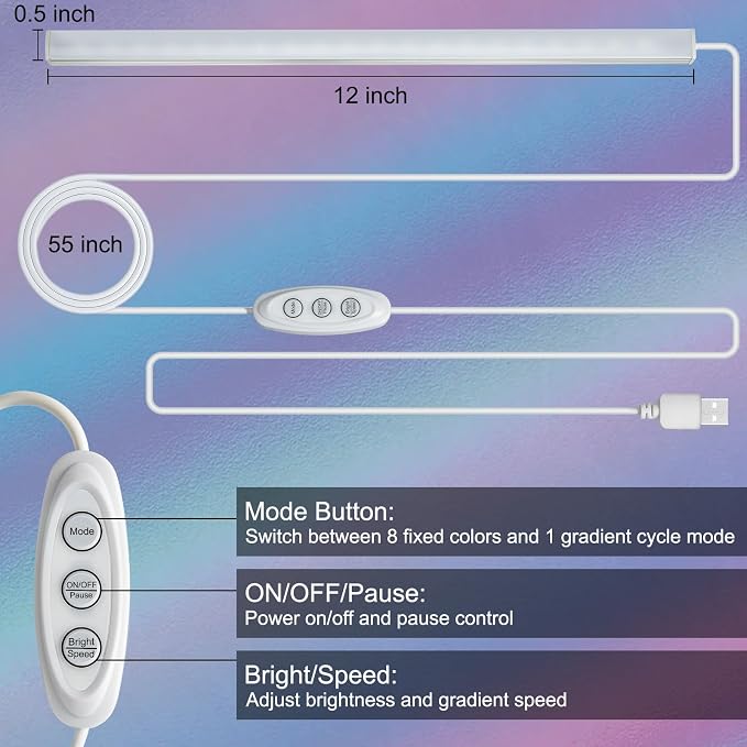 RGB Light Bar with Color Memory & Dimmable Brightness - Image 4