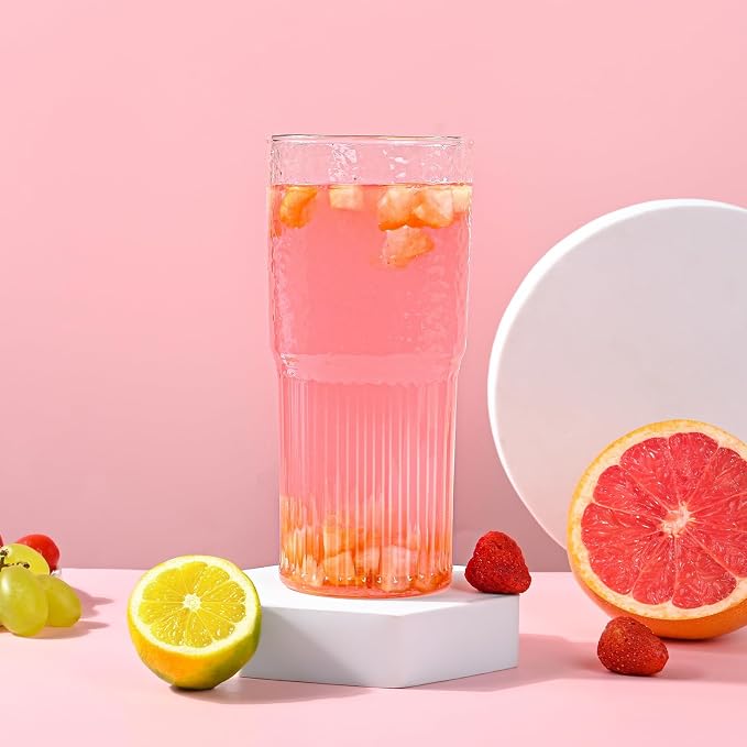 20 oz Glass Cups with Lids and Straws, Lightweight Borosilicate Glass Tumblers - Image 5