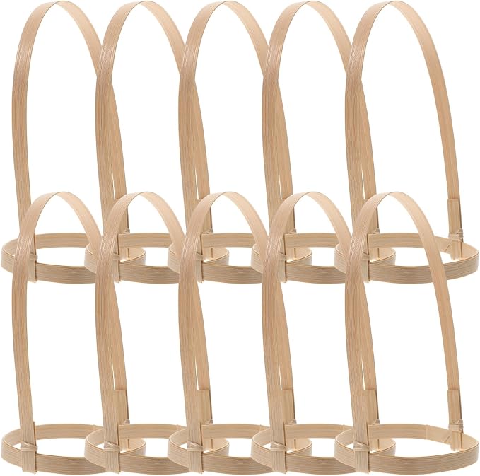 10pcs Bamboo Cup Holder Takeout Drink Cup Holder Takeout Carrier Bamboo Coffee by Beavorty