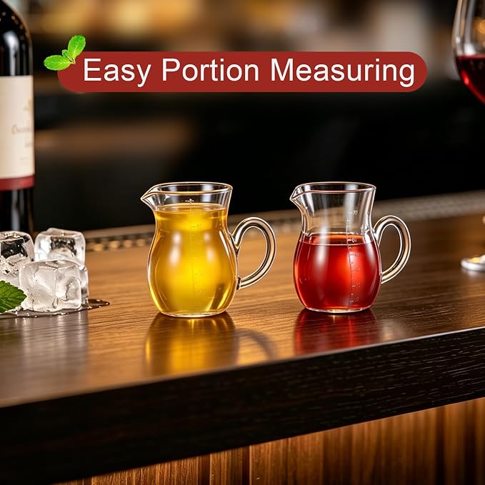 Kichvoe 2 Pcs Acrylic Decanter Set, Unbreakable, 3.14 x 2.75 x 1.96 in | Clear - Image 5