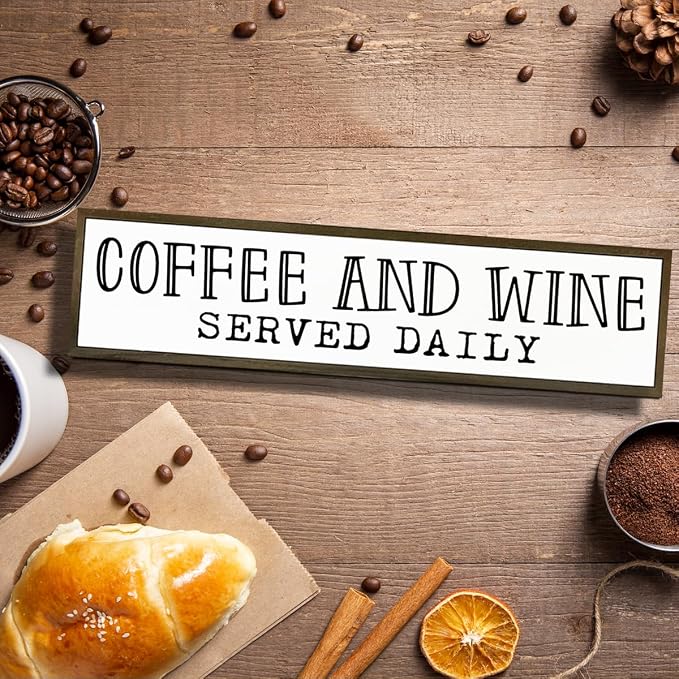 Coffee Bar Decor, Coffees Lover Home Kitchen Decor, Wood Decoration - Image 4