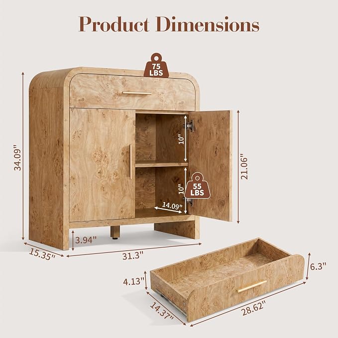 Curved Buffet Storage Cabinet - Image 2