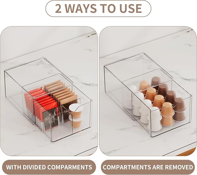 2 Pack Clear Tea Bag Organizers - Image 3