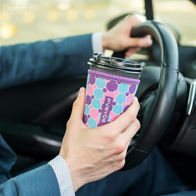 Reusable Insulated Neoprene Iced Coffee Sleeves - Image 2