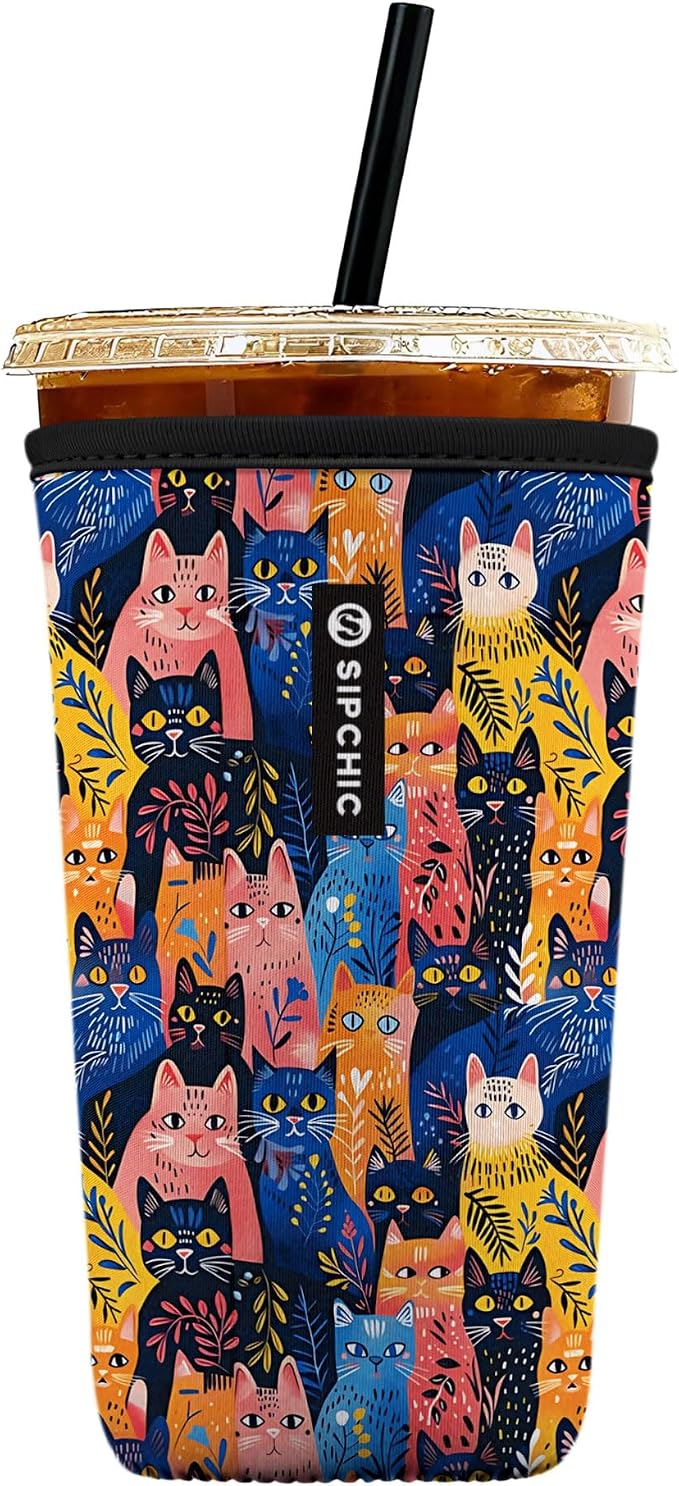 Iced Coffee Sleeve – Neoprene Reusable Cup Sleeves by Unknown