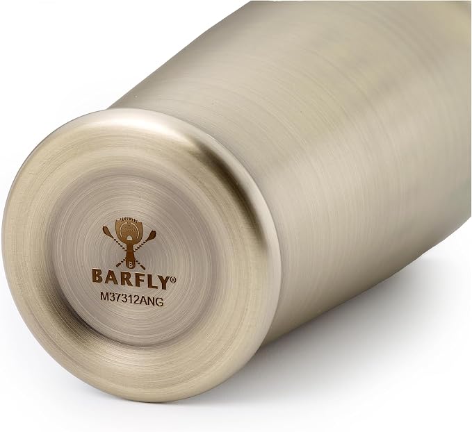 Barfly Cocktail Shaker with Weighted Bottom, Deluxe 28 oz, Antique Gold - Image 5