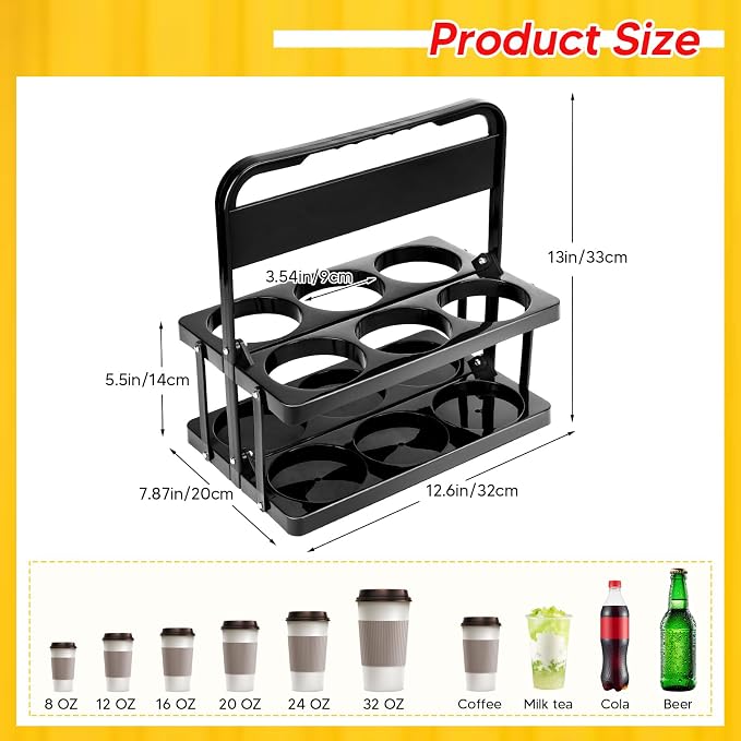 Reusable 6 Cup Drink Carrier - Image 2