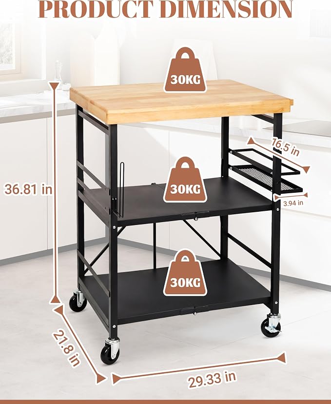 Mythinglogic Foldable Kitchen Cart - Image 3
