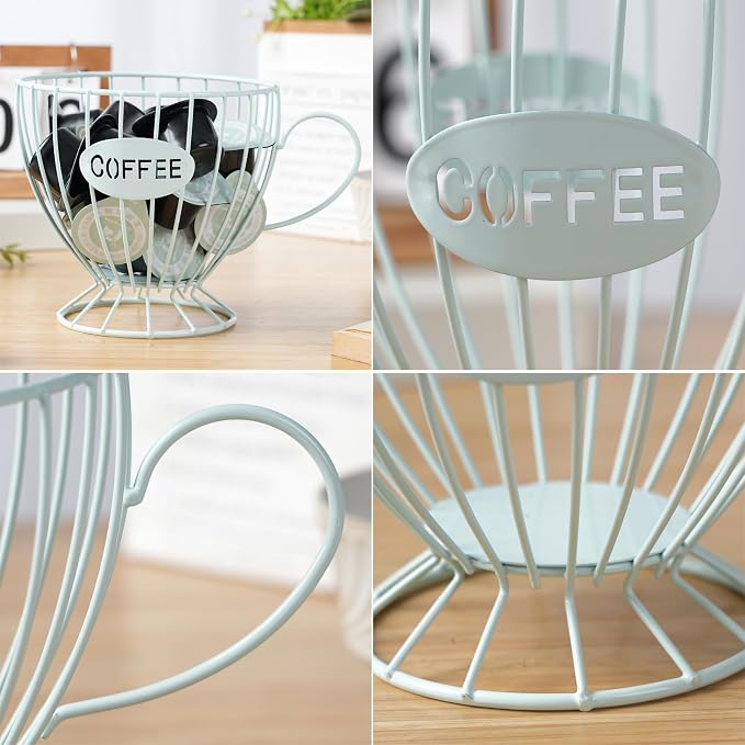 H&W 2PCS Coffee Pod Holder & Capsule Basket, Metal Coffee Bar Organizer - Image 5