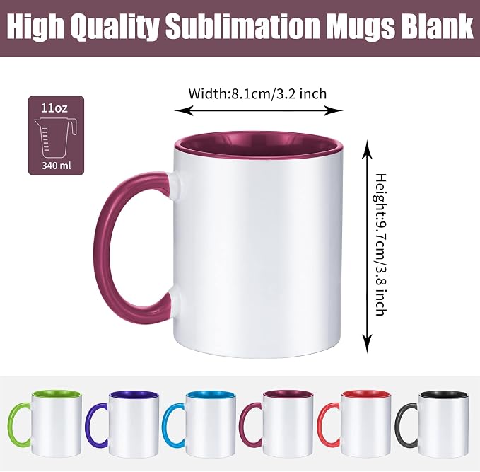 TANGLONG Sublimation Mugs 11 oz Sublimation Cups Bulk Coffee Mugs Tazas Para - Image 4
